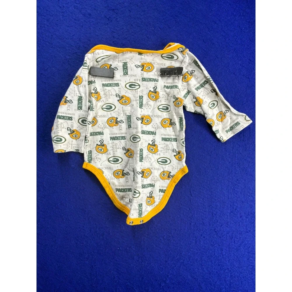 Gorpcore Baby NFL Team Apparel Green Bay Packers Bodysuit 6-12M White Green Gold